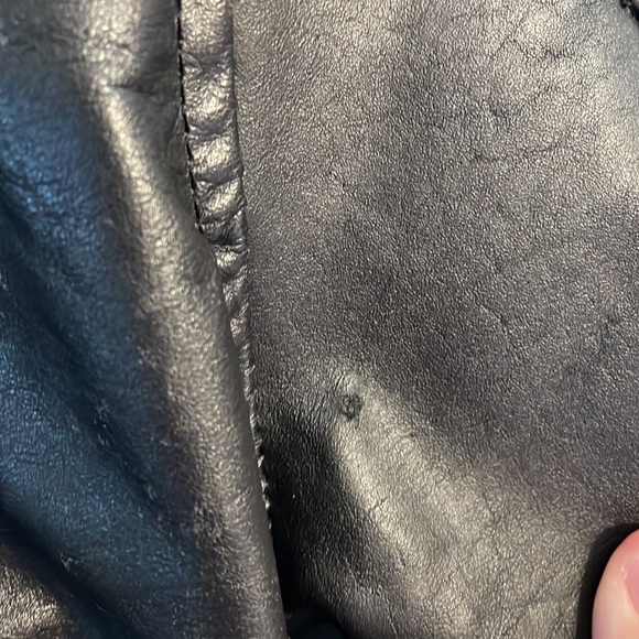 Vintage “BORN TO BE FREE” 90s all leather moto jacket - Picture 15 of 15